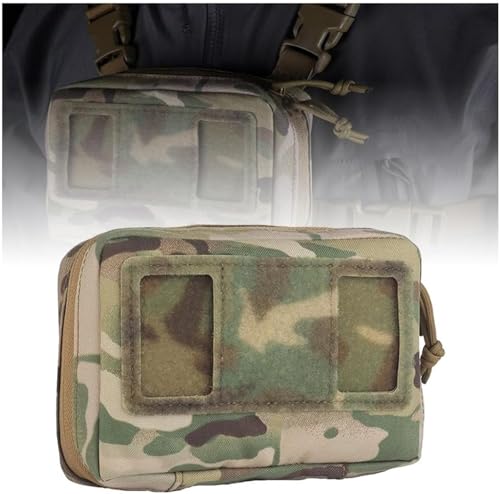 ycahowa Doppelt Öffnender Reißverschluss, Molle-System, Paintball-Zubehör, Jagd-Cs-Schießen, Outdoor-Ausrüstung, Faltbare Navigationsbretttasche(B) von ycahowa