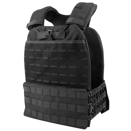 ycahowa Einstellbar Mit Quick Release for Paintball Cs Spiel Jagd Taktische Airsoft Weste, Outdoor Molle Militär Atmungsaktive Weste,(BK) von ycahowa