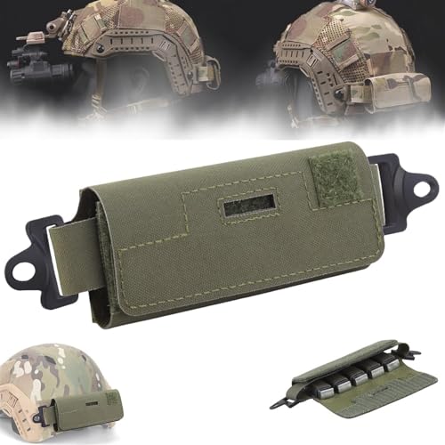 ycahowa Fast Helm Verstellbare Balance Gewicht Tasche Batterie Beutel Taktische Helm Gegengewicht Tasche for Airsoft Jagd(OD) von ycahowa