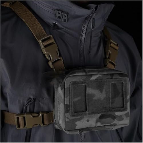 ycahowa Handy-Halter, Handy-Ausrüstung, Brusttasche, Airsoft-Ausrüstung, Molle, Paintball, Jagd, Taktische MOLLE, Faltbare Navigationsbrett-Tasche(B) von ycahowa