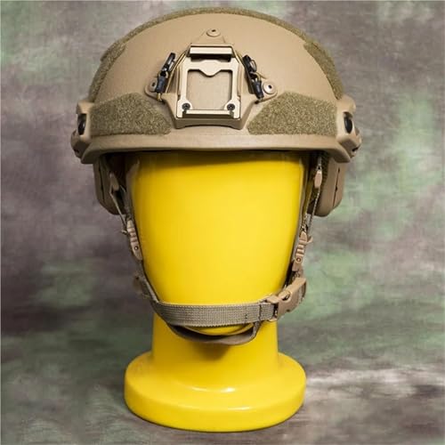 ycahowa IIIA.44 Kugelsicherer Helm, Armeehelm, Verdickt Schnell, Mich 2000, 100% Aramid PE, Hochgeschnittener Ballistischer Helm Der Klasse(Fast-T,M(54-58cm)) von ycahowa