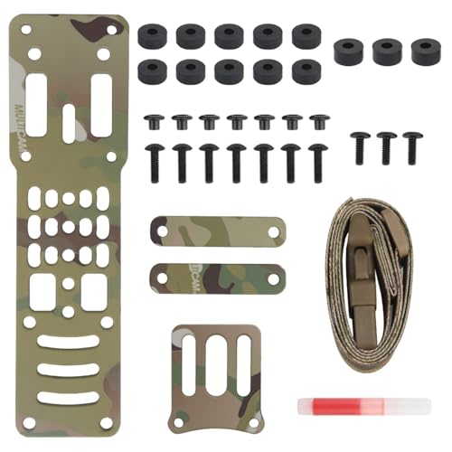 ycahowa Molle Verstellbarer Modularer Metallholsteradapter, Schnellverschluss for Airsoft-Jagd Taktisches Holster Drop Leg Band Adapterplatte(CP) von ycahowa