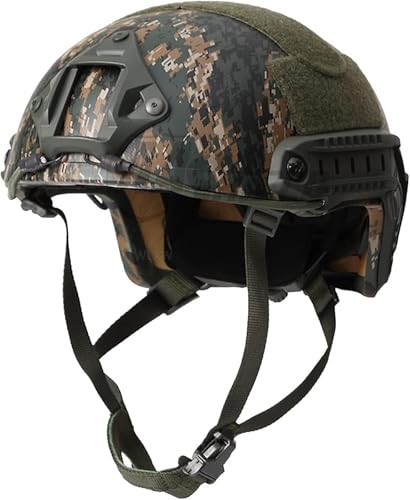 ycahowa PE Kugelsicherer Helm NIJ IIIA Fast Hochgeschnittener Militärischer Ballistischer Helm Hohe Schlagfestigkeit Taktischer Helm(Aor 1,M(54-58cm)) von ycahowa