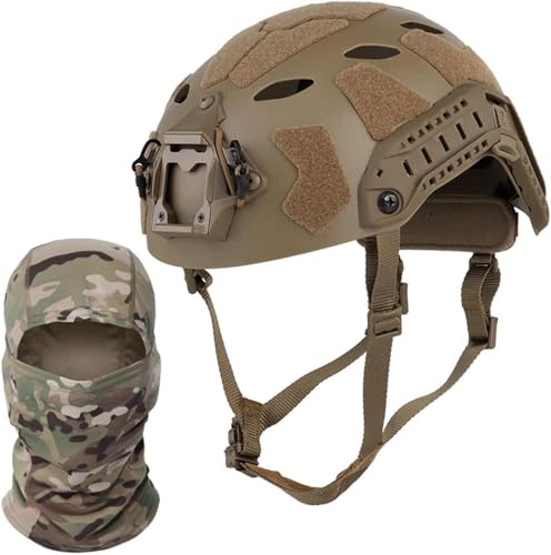 ycahowa SF-Luftgewehr-Helmset, Geeignet for CS-Jagd-BB-Spiele, Schneller Paintball-Helm Mit Vollgesichtsmaske Und Taktischer Outdoor-Ausrüstung.(F) von ycahowa