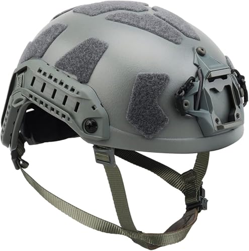 ycahowa Special Forces High Cut Bump Helm, Verstellbarer ABS Airsoft Helm Fast II Typ Taktischer Helm(Gray) von ycahowa