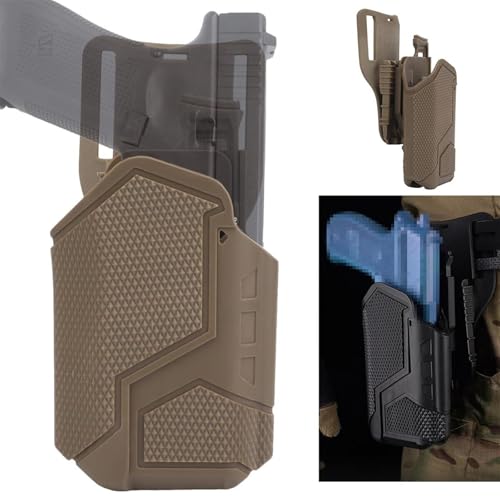 ycahowa Verstellbares Gürtelholster for Die Airsoft-Jagd, Universelles Taktisches Holster, X300-Holster for Rechtshänder Mit QLS-System-Kit Mit Schnellverschluss(T) von ycahowa