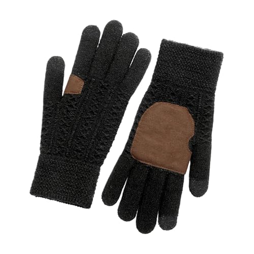 ycezw Damen-Winterhandschuhe,Winter-Strickhandschuhe für Damen | Warme Strickhandschuhe für kaltes Wetter,rutschfeste, warme Handschuhe für kaltes Wetter zum Skifahren, Snowboarden, Wandern, Sport, von ycezw