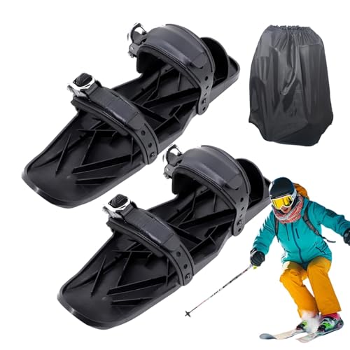 ycezw Schneeschuhe für Frauen, Schneeschuhe für Männer, kurze Schneeschuhe – rutschfestes Skizubehör mit Tragetasche, multifunktionale, verstellbare Kurzskier für Männer und ycezw Schneeschuhe für Frauen, Schneeschuhe für Männer, kurze Schneeschuhe – rutschfestes Skizubehör mit Tragetasche, multifunktionale, verstellbare Kurzskier für Männer und von ycezw