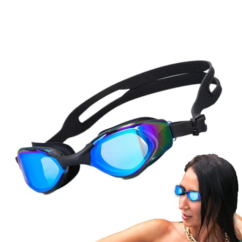 ycezw Schwimmbrille, Anti-Beschlag-Schwimmbrille | Galvanik Taucherbrille | Schwimmbrille HD Galvanik Anti-Beschlag Tauchbrille verstellbar von ycezw