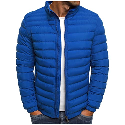 yiouyisheng Steppjacke Herren Winter Warm Leicht Daunenjacke Übergangsjacke Winterjacke Herren Outdoorjacke Männer Wanderjacke Einfarbig Padded Jacket S-3XL von yiouyisheng