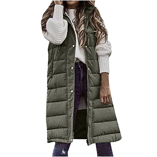 yiouyisheng Winterjacke Damen Weste Lang Steppweste mit Kapuze Longweste Daunenweste Damen Winter Warm Steppjacke Ärmellose Winterweste Kapuzenweste Gilet Jacke Mantel yiouyisheng Winterjacke Damen Weste Lang Steppweste mit Kapuze Longweste Daunenweste Damen Winter Warm Steppjacke Ärmellose Winterweste Kapuzenweste Gilet Jacke Mantel von yiouyisheng