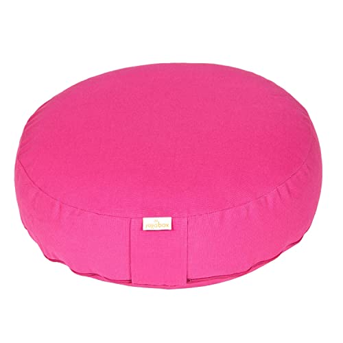 Yogabox Meditationskissen Basic extra FLACH, Magenta von Yogabox