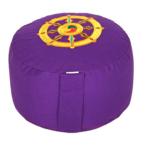 Yogabox Meditationskissen Glückssitz Rondo Dharmarad violett, violett von Yogabox