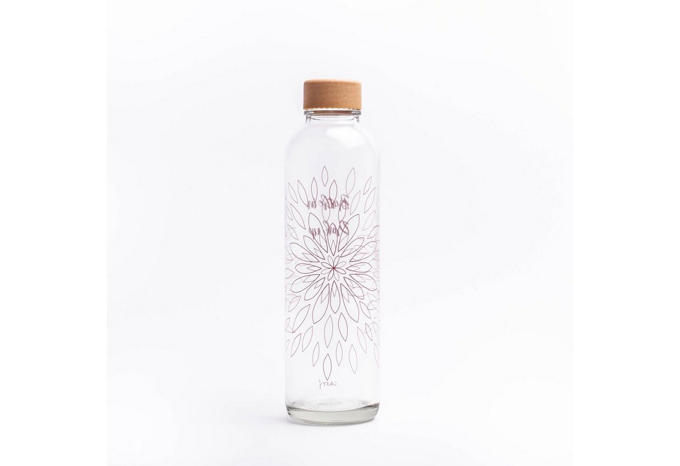 Trinkflasche CARRY 0.7 l BREATHE IN GLAS, Regional produziert von yogabox