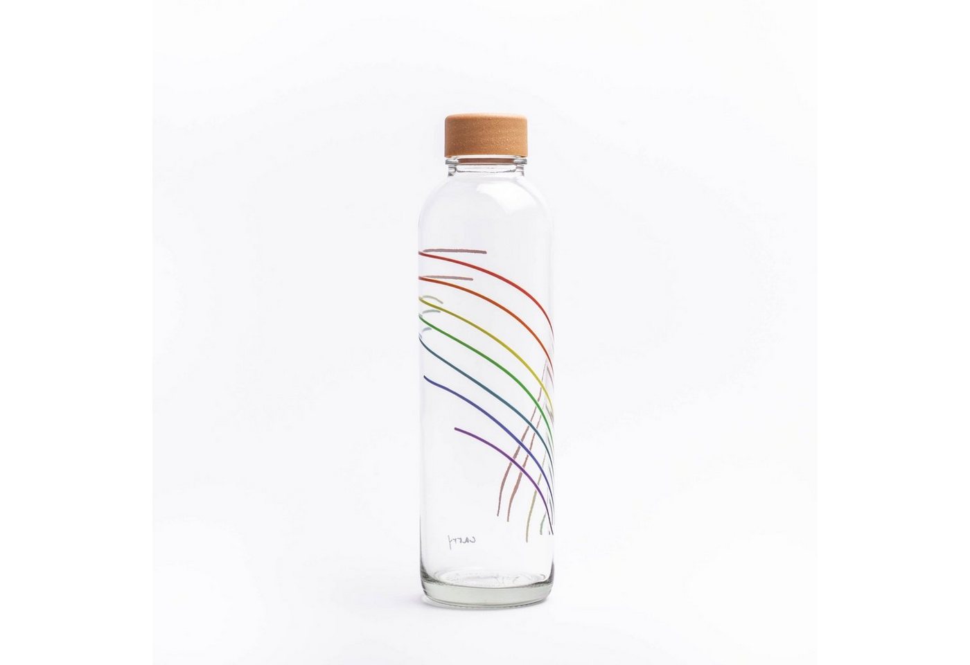 yogabox Trinkflasche CARRY 0.7 l RAINBOW GLAS, Regional produziert von yogabox