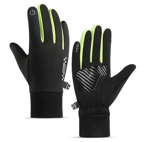 yoofun Handschuhe Kinder Winter Warme Winterhandschuhe - Kids Anti-Rutsch Winddicht Laufhandschuhe Fahrradhandschuhe Fleece Wasserabweisend, Radhandschuhe Outdoor Sport, Grün XL yoofun Handschuhe Kinder Winter Warme Winterhandschuhe - Kids Anti-Rutsch Winddicht Laufhandschuhe Fahrradhandschuhe Fleece Wasserabweisend, Radhandschuhe Outdoor Sport, Grün XL von yoofun