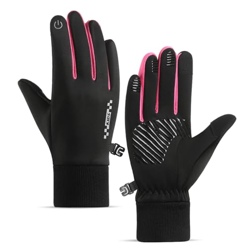 yoofun Handschuhe Kinder Winter Warme Winterhandschuhe - Kids Anti-Rutsch Winddicht Laufhandschuhe Fahrradhandschuhe Fleece Wasserabweisend, Radhandschuhe Outdoor Sport, Rot M yoofun Handschuhe Kinder Winter Warme Winterhandschuhe - Kids Anti-Rutsch Winddicht Laufhandschuhe Fahrradhandschuhe Fleece Wasserabweisend, Radhandschuhe Outdoor Sport, Rot M von yoofun