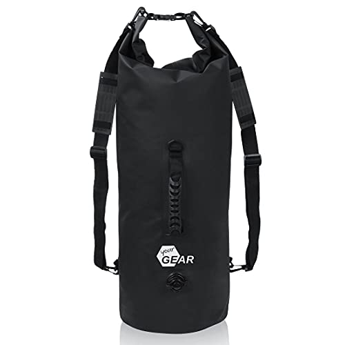 your GEAR Dry Bag 20 L | 30 L | 50 L wasserdichter Rucksack Packsack Seesack Stausack mit Schultergurten, Tragegriff und Ventil zur Kompression/Aufblasen, schwimmfähig [50L] von your GEAR