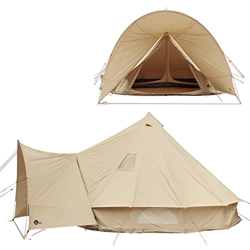 your GEAR Zelt Desert Baumwolle - 2 Größen Ø 4m oder Ø 5m, 4 bis 10 Personen - eingenähter PVC Boden Schlafkabine Vordach UPF 50+ Schutz 10000 mm Wassersäule Campingzelt Rundzelt Tipi your GEAR Zelt Desert Baumwolle - 2 Größen Ø 4m oder Ø 5m, 4 bis 10 Personen - eingenähter PVC Boden Schlafkabine Vordach UPF 50+ Schutz 10000 mm Wassersäule Campingzelt Rundzelt Tipi von your GEAR