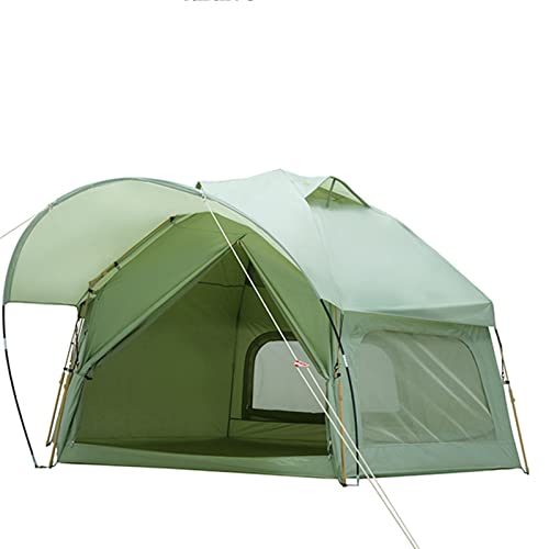 Campingzelt, integriertes Sechseckzelt, Outdoor-Camping, bionisches Design, großes Campingzelt, Sonnenschutz, Sofort-Kabinenzelt für 3–5 Personen, Doppel von yudPinn