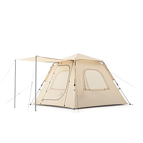 Vollautomatisches, schnell zu öffnendes Zelt für den Außenbereich, 3–4 Personen, Pop-Up-Zelt, einlagig, wasserdicht, Winddicht, für Camping, Wandern, Ring von yudPinn