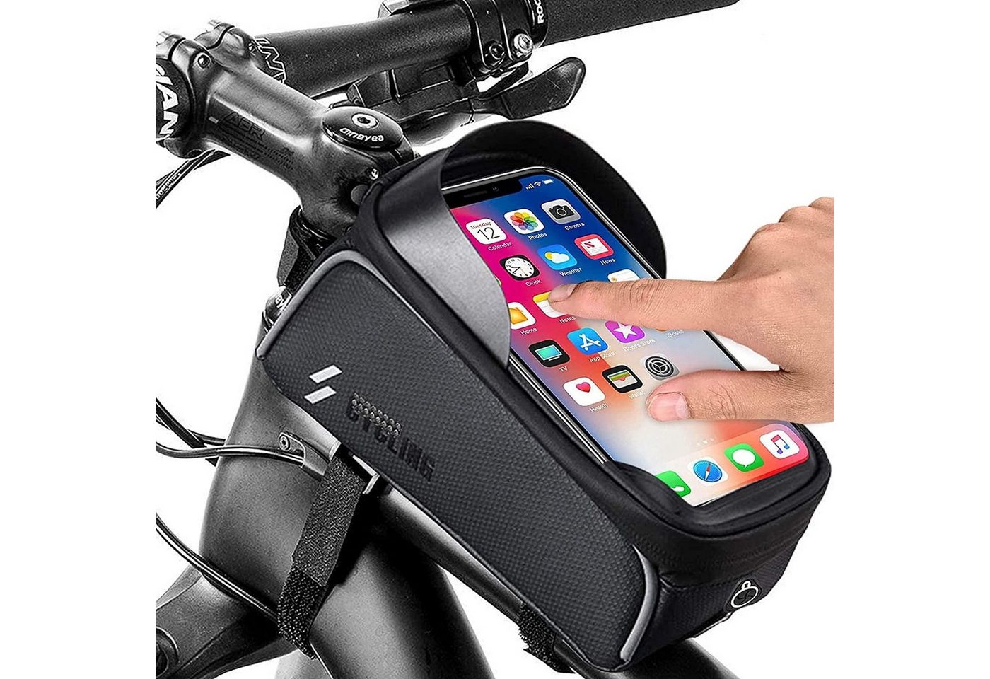 zggzerg Fahrradtasche Wasserdicht Fahrrad Handytasche für Smartphones unter 6,5 Zoll von zggzerg