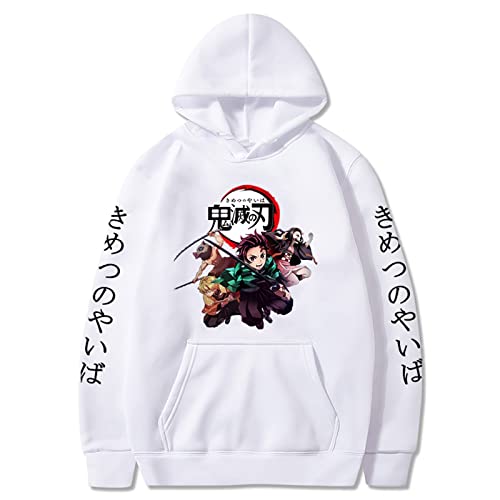 zhedu Demon Hoodies Men Kawaii Cartoon Kimetsu No Yaiba Hoodie Harajuku Top Long-Sleeve Sweatshirts (XS,Color 02) von zhedu