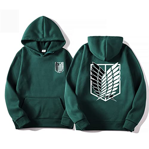 zhedu Anime Attack on Titan AOT Merch Scout Regiment Bedruckte Hoodies Kapuzen-Sweatshirts Gemütliche Oberteile Pullover (4XL,Color 04) von zhedu