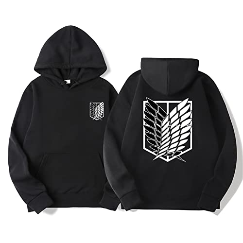 zhedu Anime Attack on Titan AOT Merch Scout Regiment Bedruckte Hoodies Kapuzen-Sweatshirts Gemütliche Oberteile Pullover (XS,Color 01) von zhedu