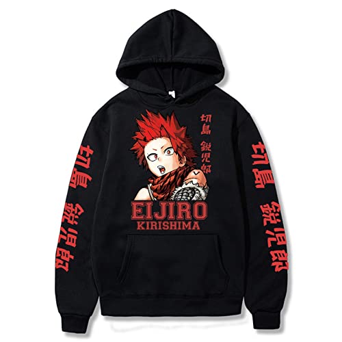 zhedu Anime My Hero Academia Hoodie Kirishima Eijirou 2D-Druck Langarm Pullover Tops Kinder Geschenk (XL,Color 01) von zhedu