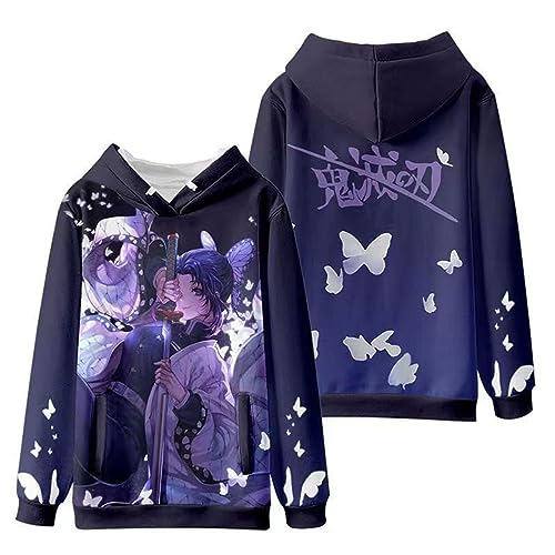 zhedu Demon Anime Hoodie 3D-Druck Streetwear Süße Jungen Mädchen Harajuku O-Ausschnitt Lose Pullover Sweatshirts (XXL,Color 03) von zhedu