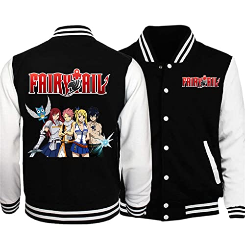 zhedu Fairy Tail Baseballuniform Hoodie Japan Anime Trainingsanzug Herren Bomberjacke Winter Streetwear Harajuku (S,Color 01) von zhedu