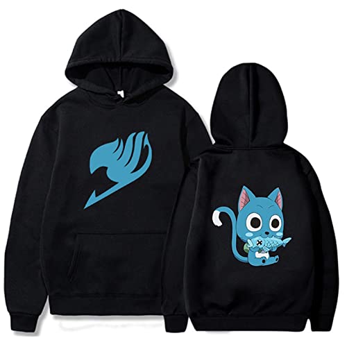 zhedu Fairy Tail Hoodie Harajuku Japanischer Anime Gedruckt Hip Hop Streetwear Pullover Lässig Langarm Männer/Frauen Sweatshirts übergroß (L,Color 01) von zhedu