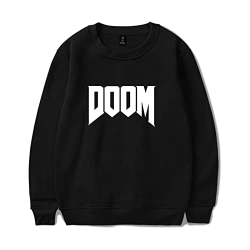 zhedu Mf Doom Hoodie 2D Bedrucktes Sweatshirt Männer/Frauen Herbst Winter Casual Trainingsanzug Pullover Kleidung (2xs-4xl) (M,Color 1) von zhedu