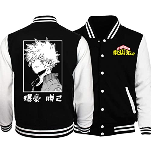 zhedu My Hero Academia Baseballuniform Hoodie Japan Anime Trainingsanzug Männer Bomberjacke Winter Streetwear Harajuku (3XL,Color 01) von zhedu