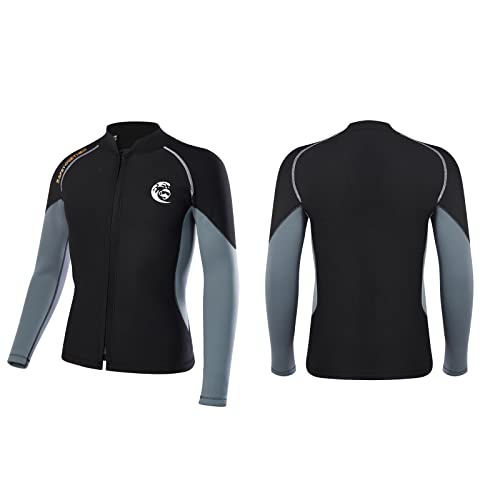 Damen-/Herren-Neoprenanzug, langärmelig, 2 mm, Neopren, Reißverschluss vorne, Surfen, Schwimmen, Tauchen, Oberteile, Größe M Damen-/Herren-Neoprenanzug, langärmelig, 2 mm, Neopren, Reißverschluss vorne, Surfen, Schwimmen, Tauchen, Oberteile, Größe M von ziyimaoyi