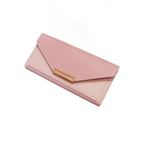 zouxangzz Damen Lange Geldbörse Einfache Multifunktionale Clutch Leichte Münzbörse, rose, M, Klassisch von zouxangzz