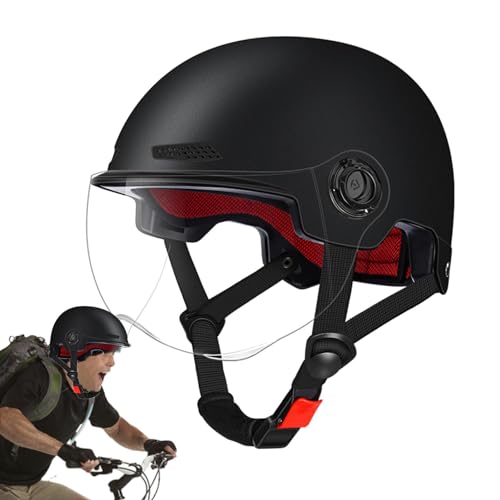 Abnehmbare Antireflex-Brille, Helm mit Härtegrad 2H, verstellbarer E-Bike-Helm, Kopfschutz für Erwachsene, integrierter Visierhelm, robuster Fahrradhelm Abnehmbare Antireflex-Brille, Helm mit Härtegrad 2H, verstellbarer E-Bike-Helm, Kopfschutz für Erwachsene, integrierter Visierhelm, robuster Fahrradhelm von zwxqe