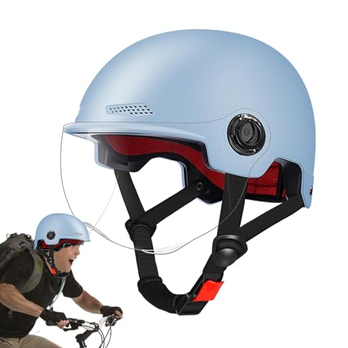 Blendfreie, abnehmbare Brille, 2h Härte, verstellbarer E-Bike-Helm, Kopfschutz für Erwachsene, integrierter Visierhelm, robuster Fahrradhelm, abnehmbare Brille, Schutzkopfbedeckungen Blendfreie, abnehmbare Brille, 2h Härte, verstellbarer E-Bike-Helm, Kopfschutz für Erwachsene, integrierter Visierhelm, robuster Fahrradhelm, abnehmbare Brille, Schutzkopfbedeckungen von zwxqe
