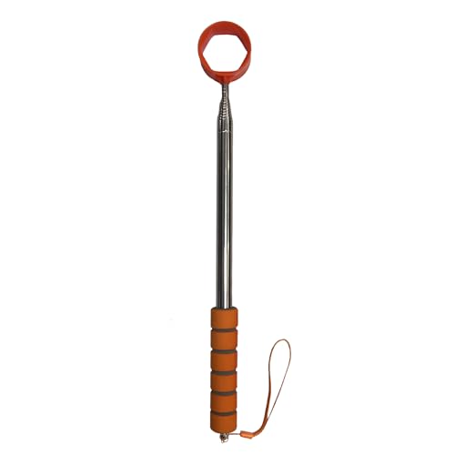 Golfball-Putter-Retriever, einziehbares Golfball-Retriever-Werkzeug, praktisches Golfplatz-Werkzeug, tragbare einziehbare Teleskopschaufel, Edelstahl, Teleskop-Golfball-Retriever für Wasser, von zwxqe