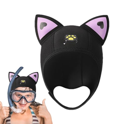 Katzenohrhaube aus Neopren | Sport-Katzenohr-Haube | Katzenohr-Design, Surf-Hood, Tauchhaube mit Ohren, Neoprenanzug-Zubehör, Katzenohren, Unterwasser-Katzenohrhaube für Taucher Katzenohrhaube aus Neopren | Sport-Katzenohr-Haube | Katzenohr-Design, Surf-Hood, Tauchhaube mit Ohren, Neoprenanzug-Zubehör, Katzenohren, Unterwasser-Katzenohrhaube für Taucher von zwxqe