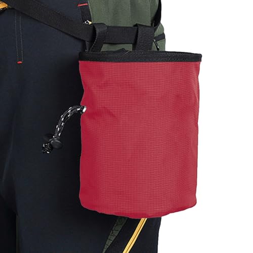 Kreidebeutel für Gewichtheben, Kreidebeutel, Kordelzug Kreidebeutel, Sport, Fitnessstudio, Klettern, Kreidehalter mit rutschfestem Design, vielseitige Bauchtasche für Klettern, Gewichtheben und von zwxqe