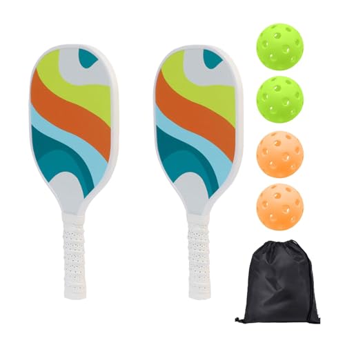 P ickleball Paddles Set, Pick Ball Paddle, Ball Paddle with Ball and Bag, Lightweight Pick Rackets, Lightweight Pick Ball Paddle with Ball and Bag for Family, Men, and Women Outdoor Sport von zwxqe