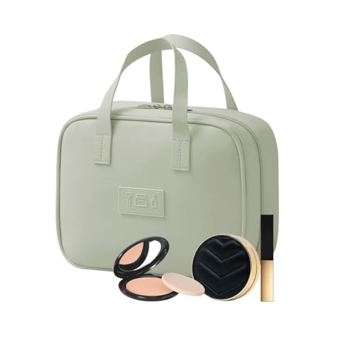 Reise-Kulturbeutel, wasserdichte Reise-Kosmetiktasche, Make-up-Organizer für Reisen, Kosmetik-Organizer für Toilettenartikel, wasserabweisend, Reisezubehörtasche, Reisekosmetik, grün, Refer to von zwxqe