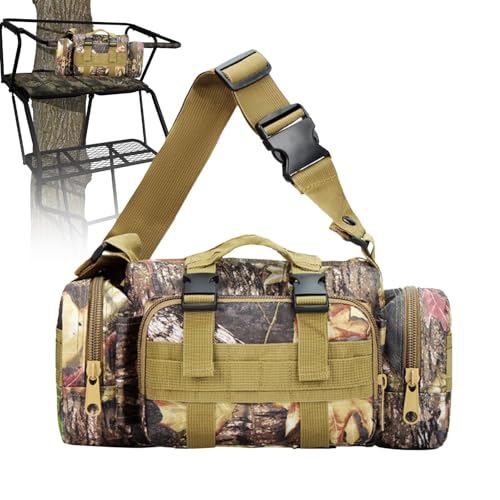 Treestand Tasche, Hüfttasche für Jäger, Tarnmuster, Baumstand, Aufbewahrungstasche, wasserdichte Jagd-Fanny-Tasche, mehrere Taschen, Hüfttasche, Jagd-Hüfttasche mit Riemen, Jagdgürteltasche für von zwxqe