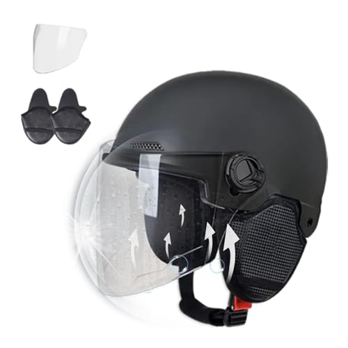 Universal Helme für Erwachsene und Herren, universelle Fahrradhelme für Erwachsene und Herren, verstellbare Motorrad-Sicherheitskopfbedeckung, Motorrad-Kopfschutz mit Ohrenschutz, von zwxqe