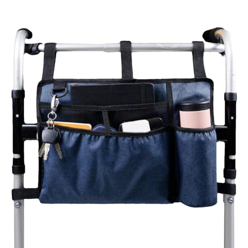 Walkers Reise-Organizer, Rollstuhl-Aufbewahrungstasche, Rollstuhl-Seitentasche | Reisetasche mit mehreren Taschen, praktische und vielseitige Aufbewahrungslösung für Rollstuhlfahrer unterwegs von zwxqe