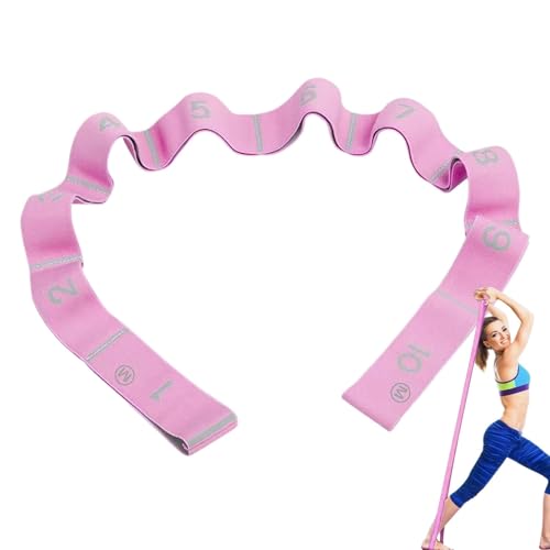 Widerstandsband, Workout-Band mit 10 Schlaufen, Kraftbänder, Fitness-Widerstandsband mit Schlaufen, elastischer Fitnessgurt für Yoga, Pilates, Stretching, Krafttraining von zwxqe