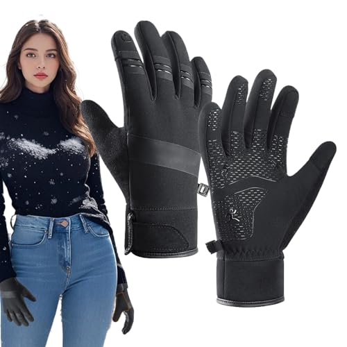 Winter-Fahrradhandschuhe | Screen Touch Fahrradhandschuhe | Rutschfeste Winter-Fäustlinge, Winter-Angel-Fäustlinge, Fäustlinge Mit Screen-Touch-Funktion, Winter-Lauf-Fäustlinge, Rutschfeste Fäustlinge von zwxqe