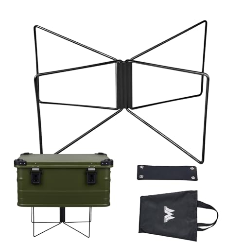 zwxqe Camping Aufbewahrungsbox Ständer - Kühlschrank Eisbox Halter - Kofferregal für Haushalt Leichte Aufbewahrungsbox Halter für Outdoor Camping BBQ Reisen von zwxqe